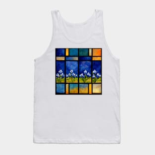 Texas Bluebonnets Stained Glass Tank Top